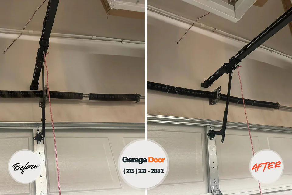 Before and after: garage door repair Pelahatchie, MS